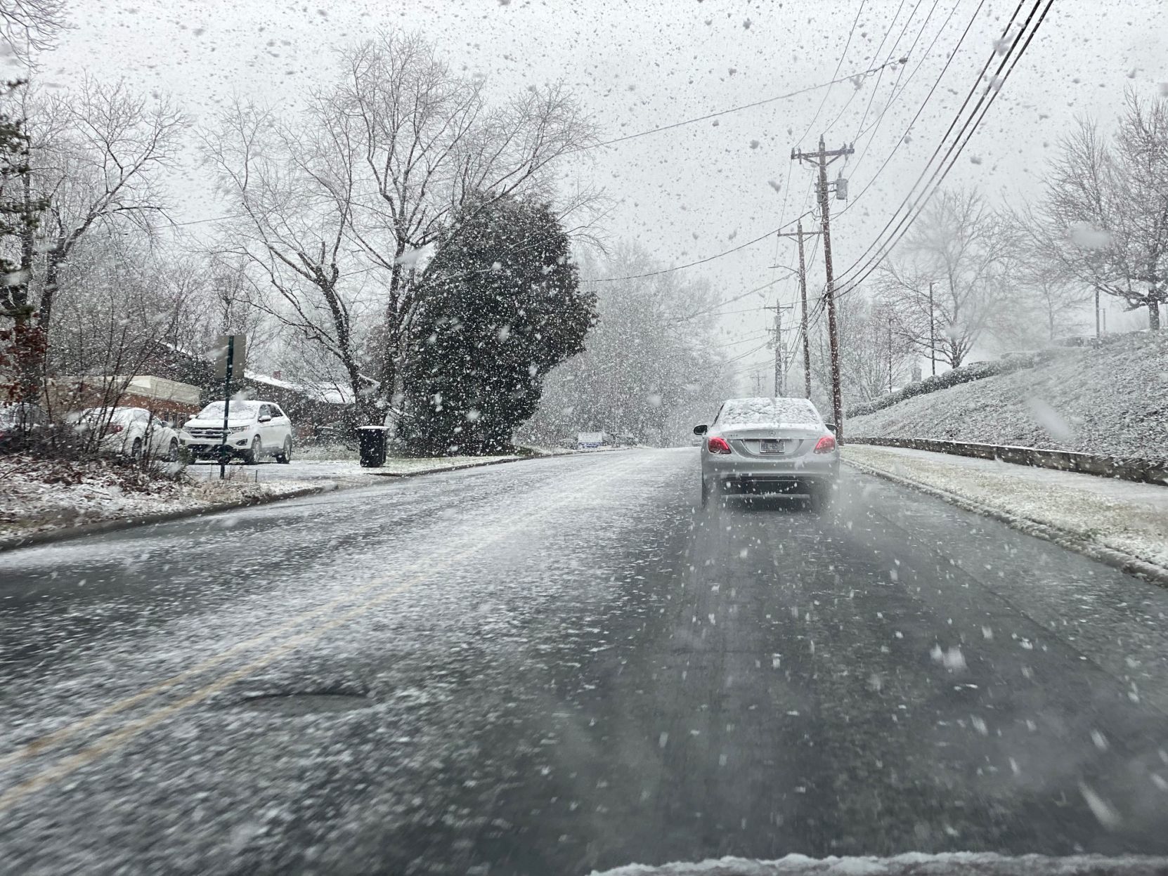Snow in downtown Statesville